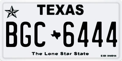 TX license plate BGC6444