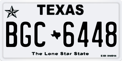 TX license plate BGC6448