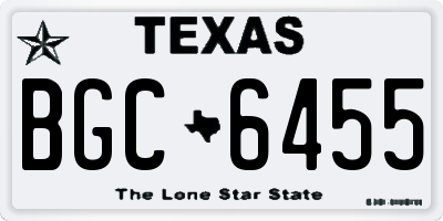 TX license plate BGC6455