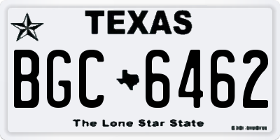 TX license plate BGC6462