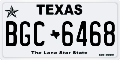 TX license plate BGC6468