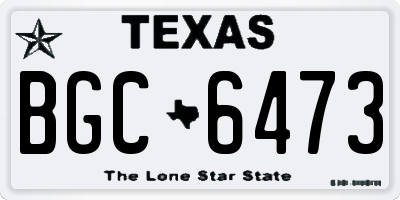 TX license plate BGC6473
