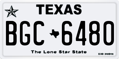 TX license plate BGC6480
