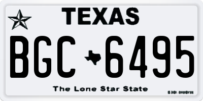 TX license plate BGC6495