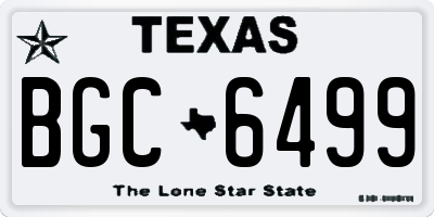 TX license plate BGC6499