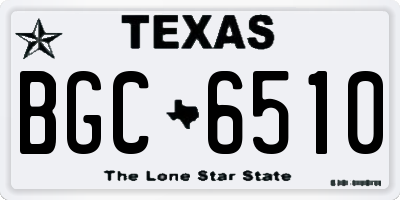 TX license plate BGC6510