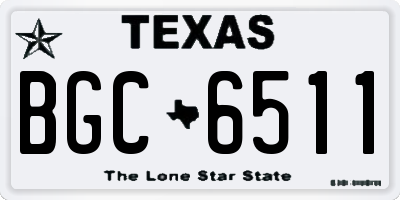 TX license plate BGC6511
