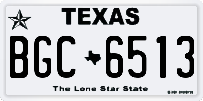 TX license plate BGC6513