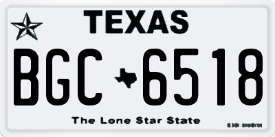 TX license plate BGC6518