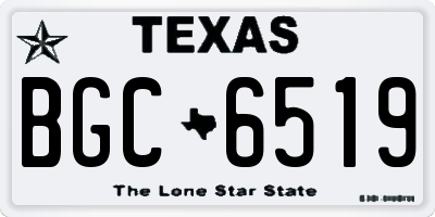 TX license plate BGC6519