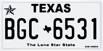 TX license plate BGC6531