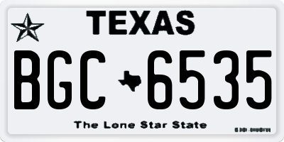 TX license plate BGC6535
