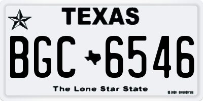 TX license plate BGC6546