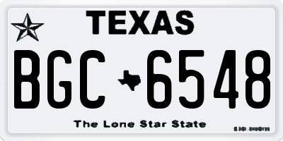TX license plate BGC6548