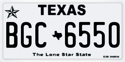 TX license plate BGC6550