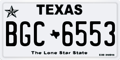 TX license plate BGC6553
