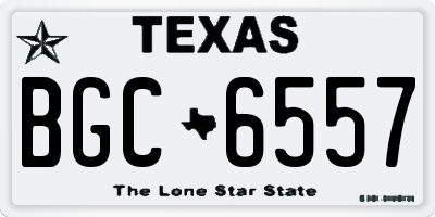 TX license plate BGC6557