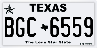 TX license plate BGC6559