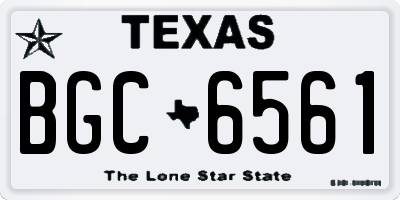 TX license plate BGC6561