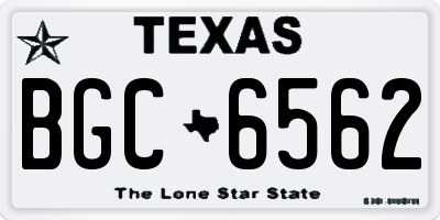 TX license plate BGC6562