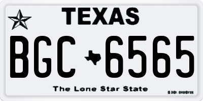 TX license plate BGC6565