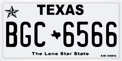 TX license plate BGC6566