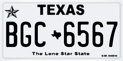 TX license plate BGC6567