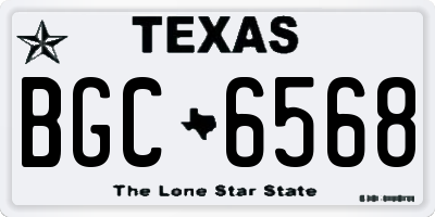 TX license plate BGC6568