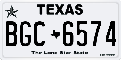 TX license plate BGC6574