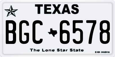 TX license plate BGC6578