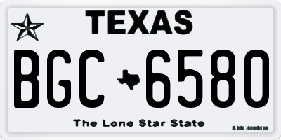TX license plate BGC6580