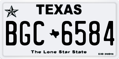 TX license plate BGC6584