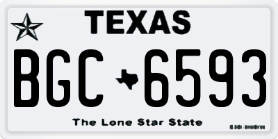 TX license plate BGC6593