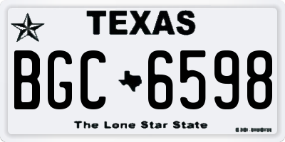 TX license plate BGC6598