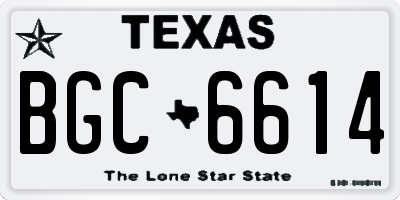 TX license plate BGC6614