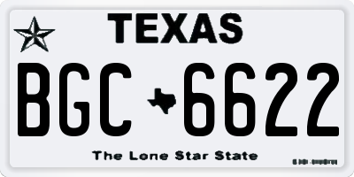 TX license plate BGC6622