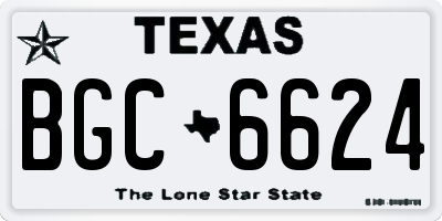 TX license plate BGC6624