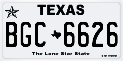 TX license plate BGC6626