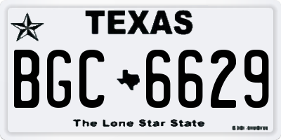 TX license plate BGC6629
