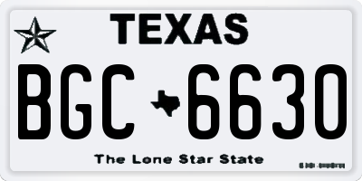 TX license plate BGC6630
