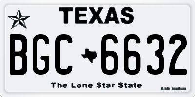 TX license plate BGC6632