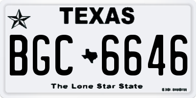 TX license plate BGC6646