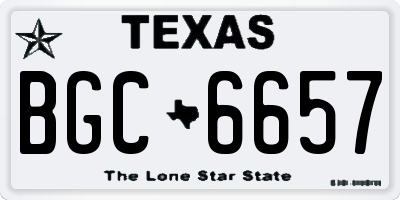 TX license plate BGC6657