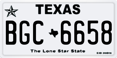 TX license plate BGC6658