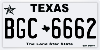 TX license plate BGC6662
