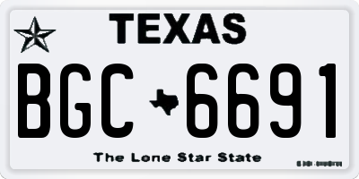 TX license plate BGC6691