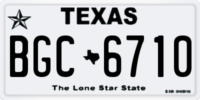 TX license plate BGC6710