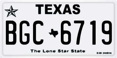 TX license plate BGC6719