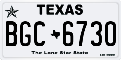 TX license plate BGC6730