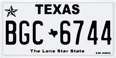 TX license plate BGC6744